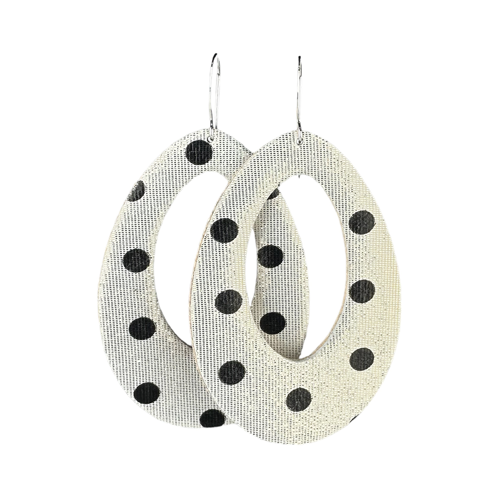 Domino Shimmer Fallon Leather Earrings - Eleven10Leather and Designs