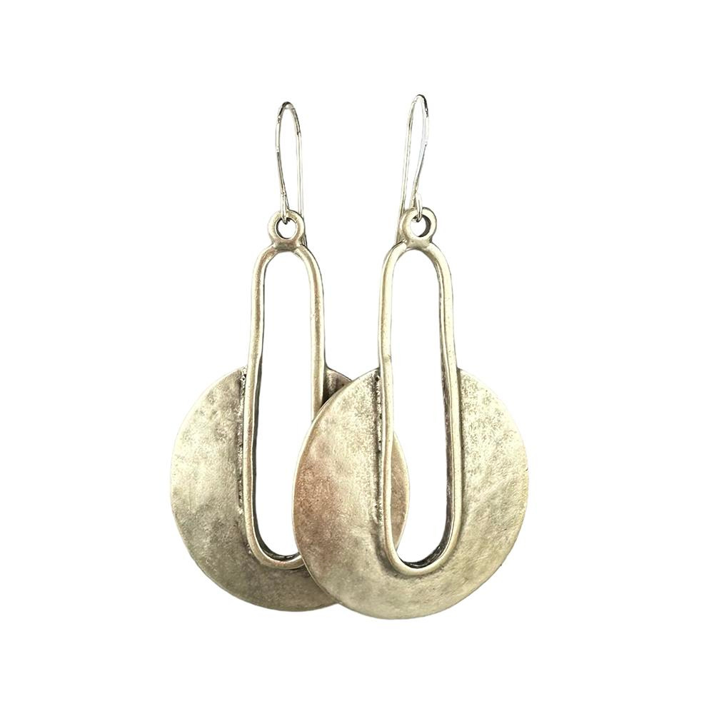 Juno Silver Drop Earrings - Eleven10Leather and Designs