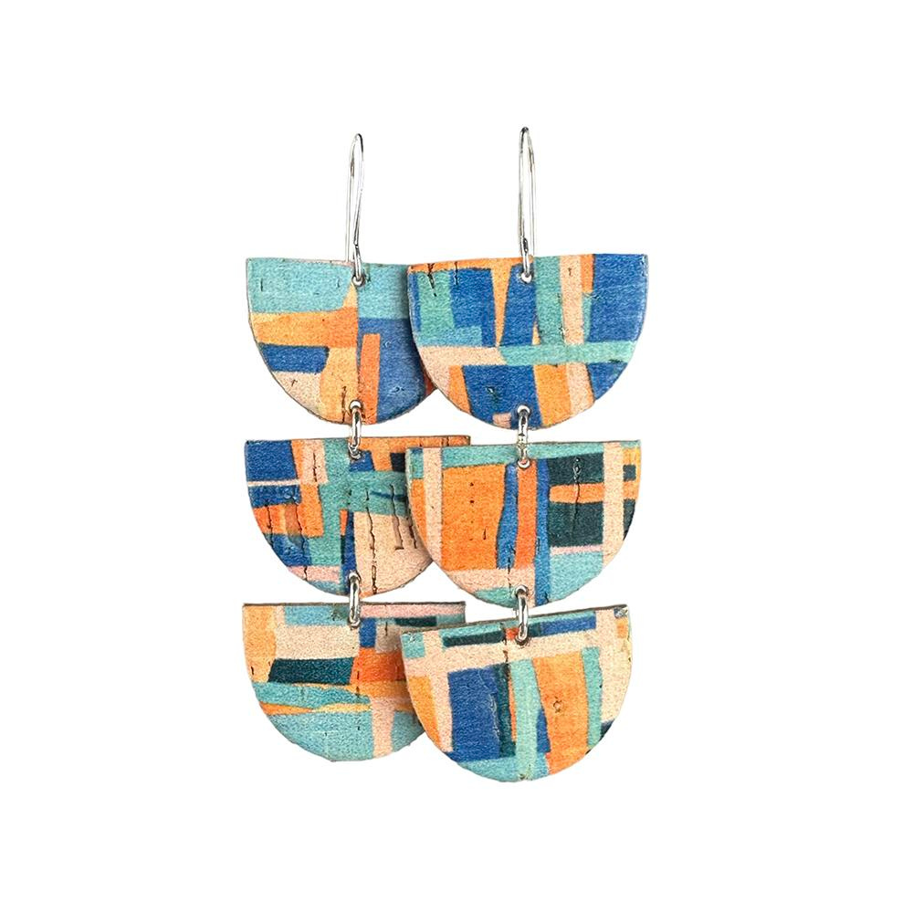 Summer Crush Drip Cork Earrings - Eleven10Leather and Designs