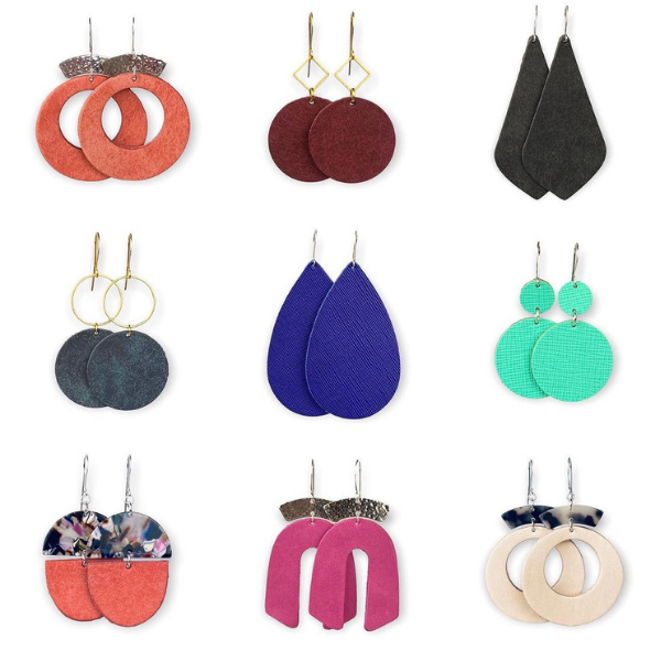 Assortment of Leather Earrings