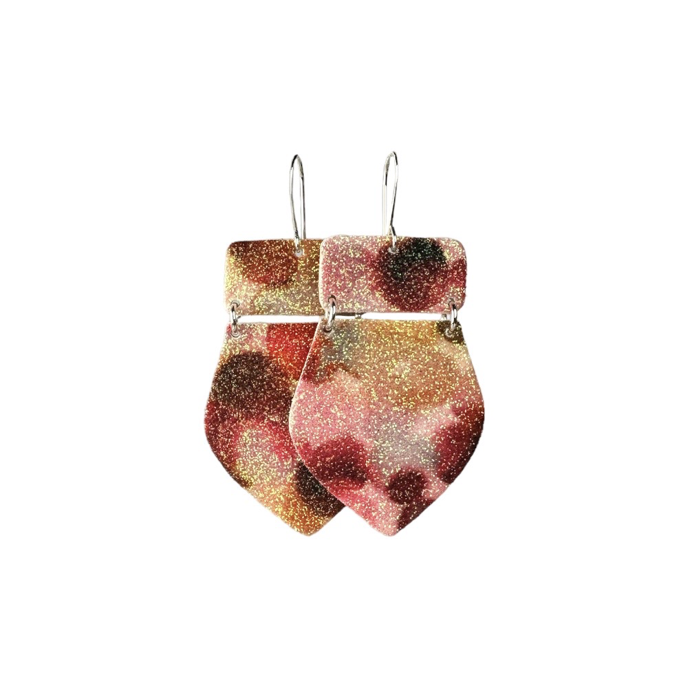 Autumn Bliss Maxi Leather Earrings - Eleven10Leather and Designs