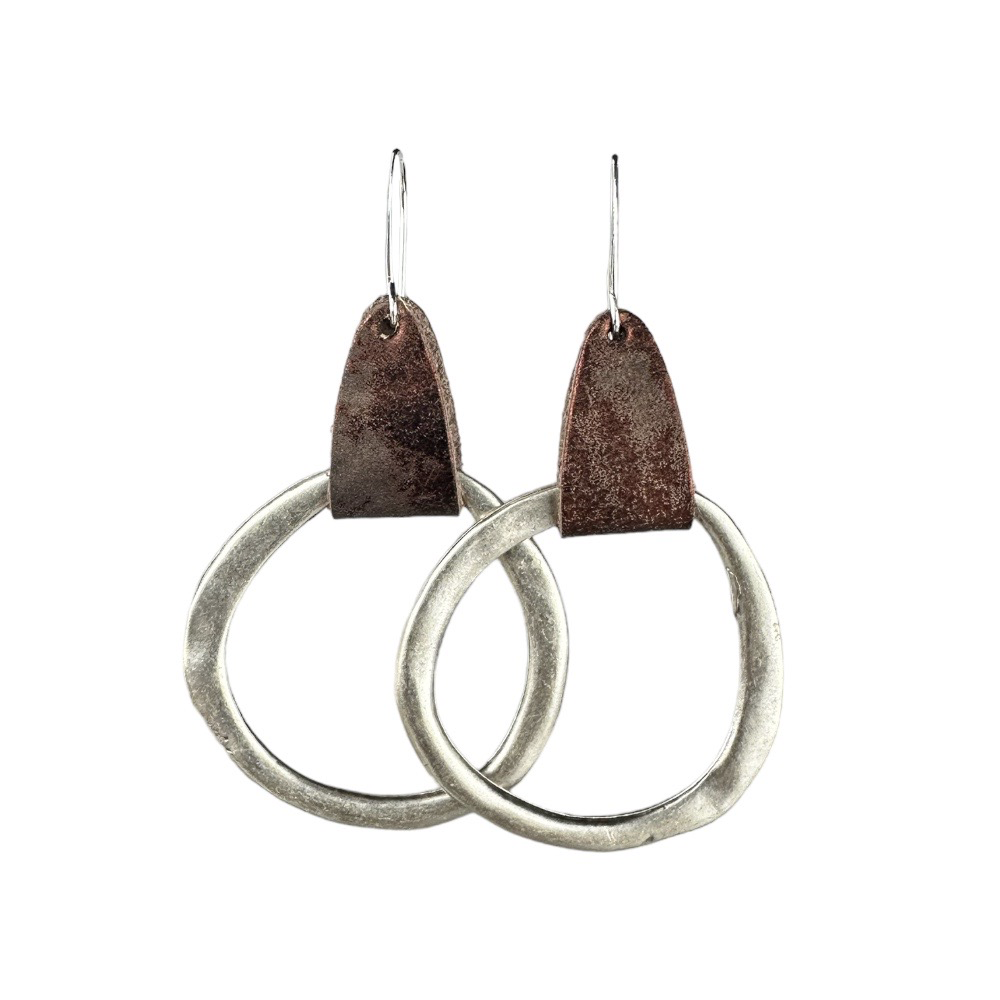 Barcelona Hoop Earrings - Eleven10Leather and Designs