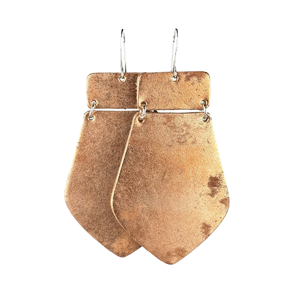 Desert Rose Maxi Leather Earrings - Eleven10Leather and Designs