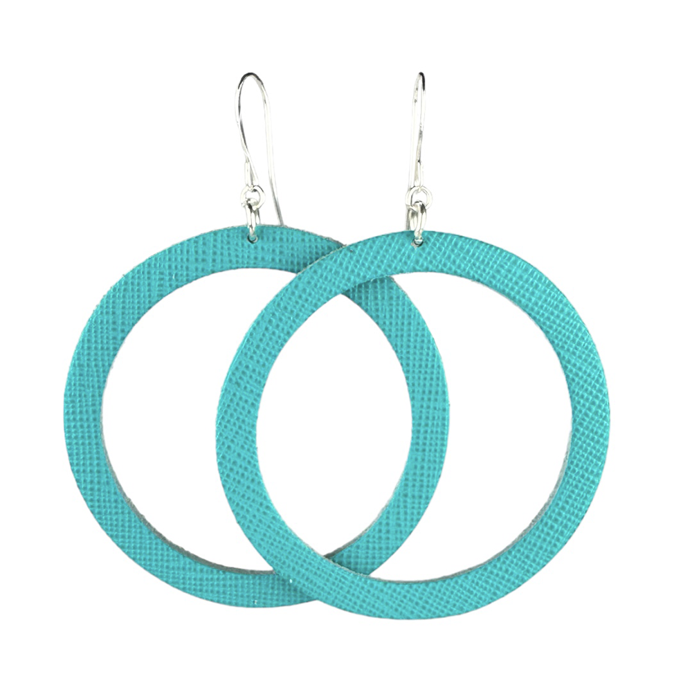 Fiji Hoop Leather Earrings - Eleven10Leather and Designs