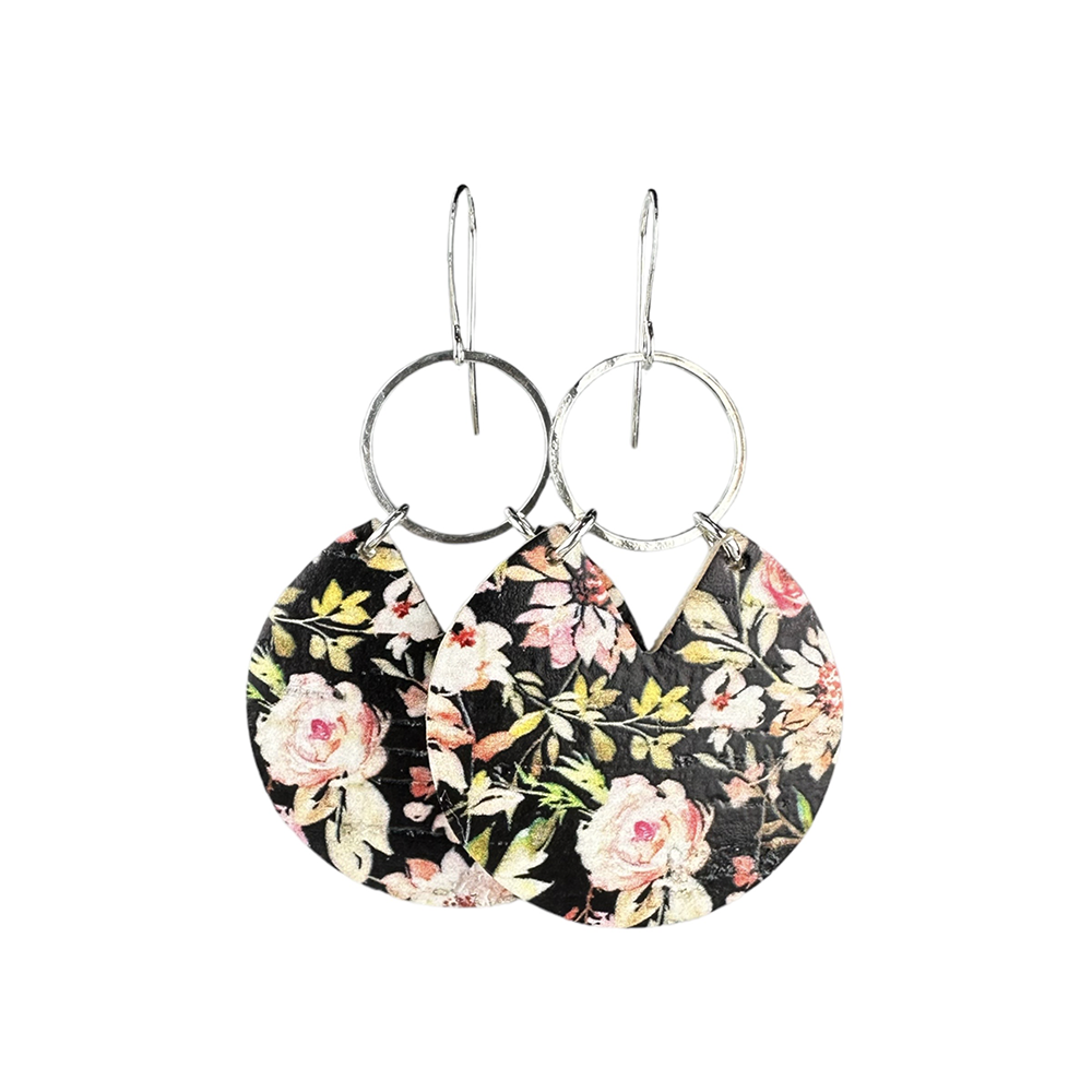 Floral Harvest Stella Cork Earrings - Eleven10Leather and Designs