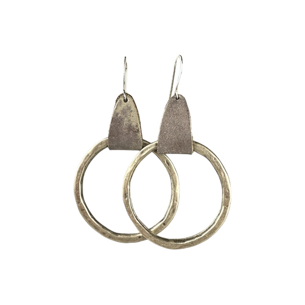 Silver Girona Hoop Earrings - Eleven10Leather and Designs