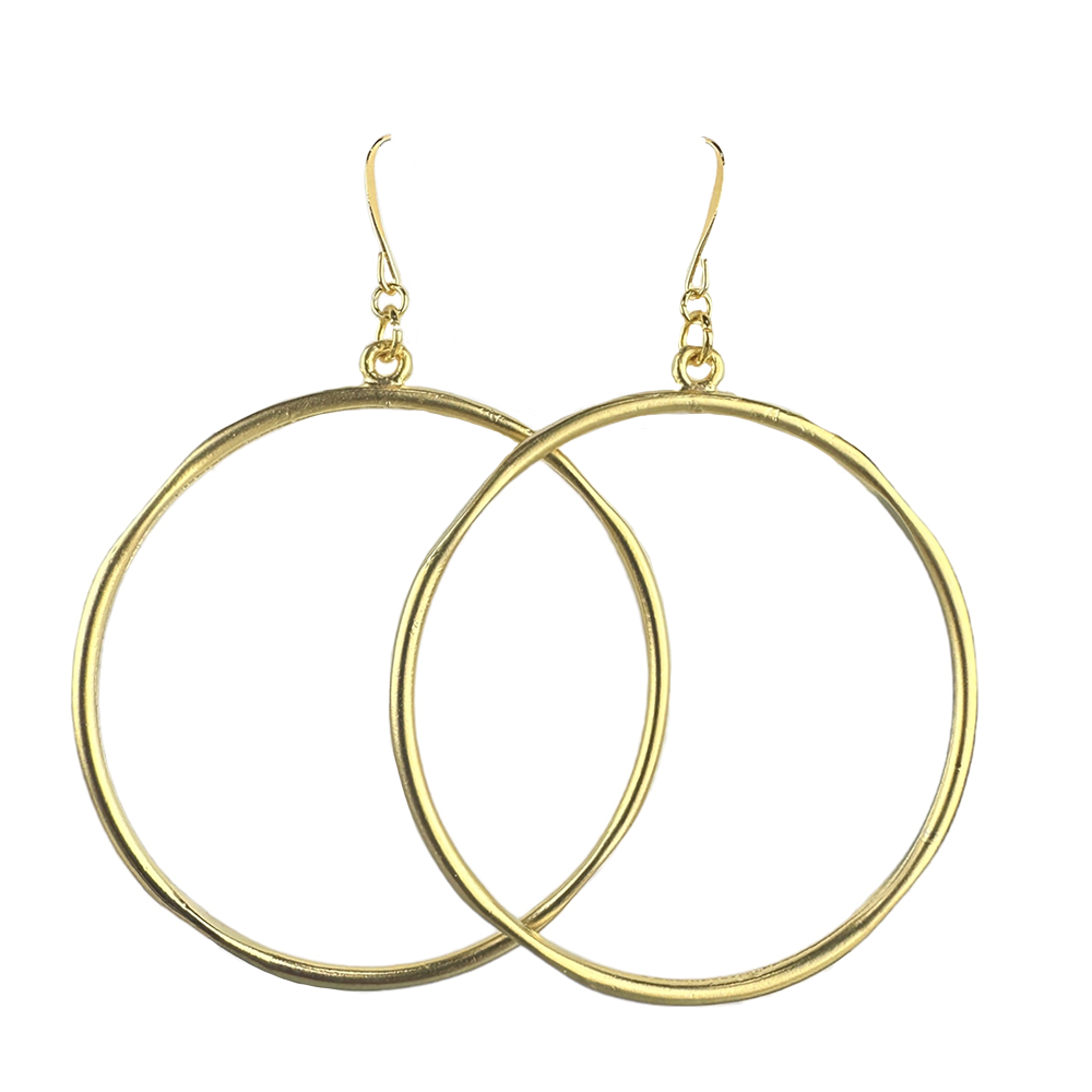 Gold Ophelia Hoop Earrings - Eleven10Leather and Designs