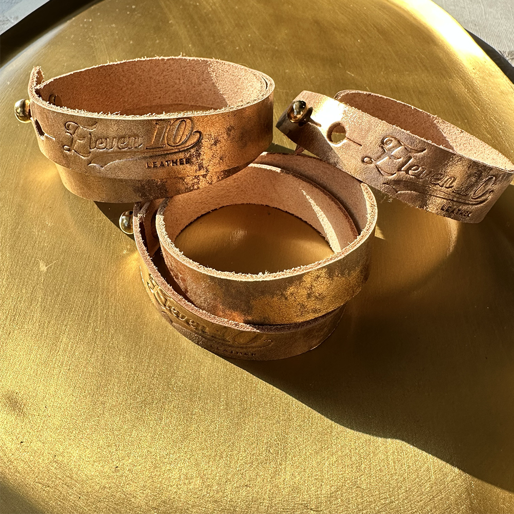 Antique Gold Wrap Leather Bracelet - Eleven10Leather and Designs