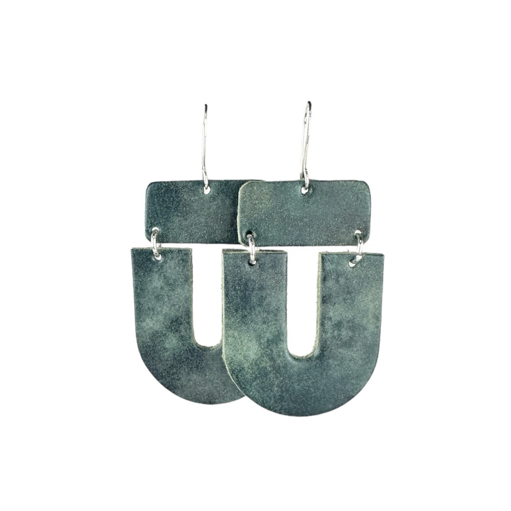 Evergreen Uma Leather Earrings - Eleven10Leather and Designs