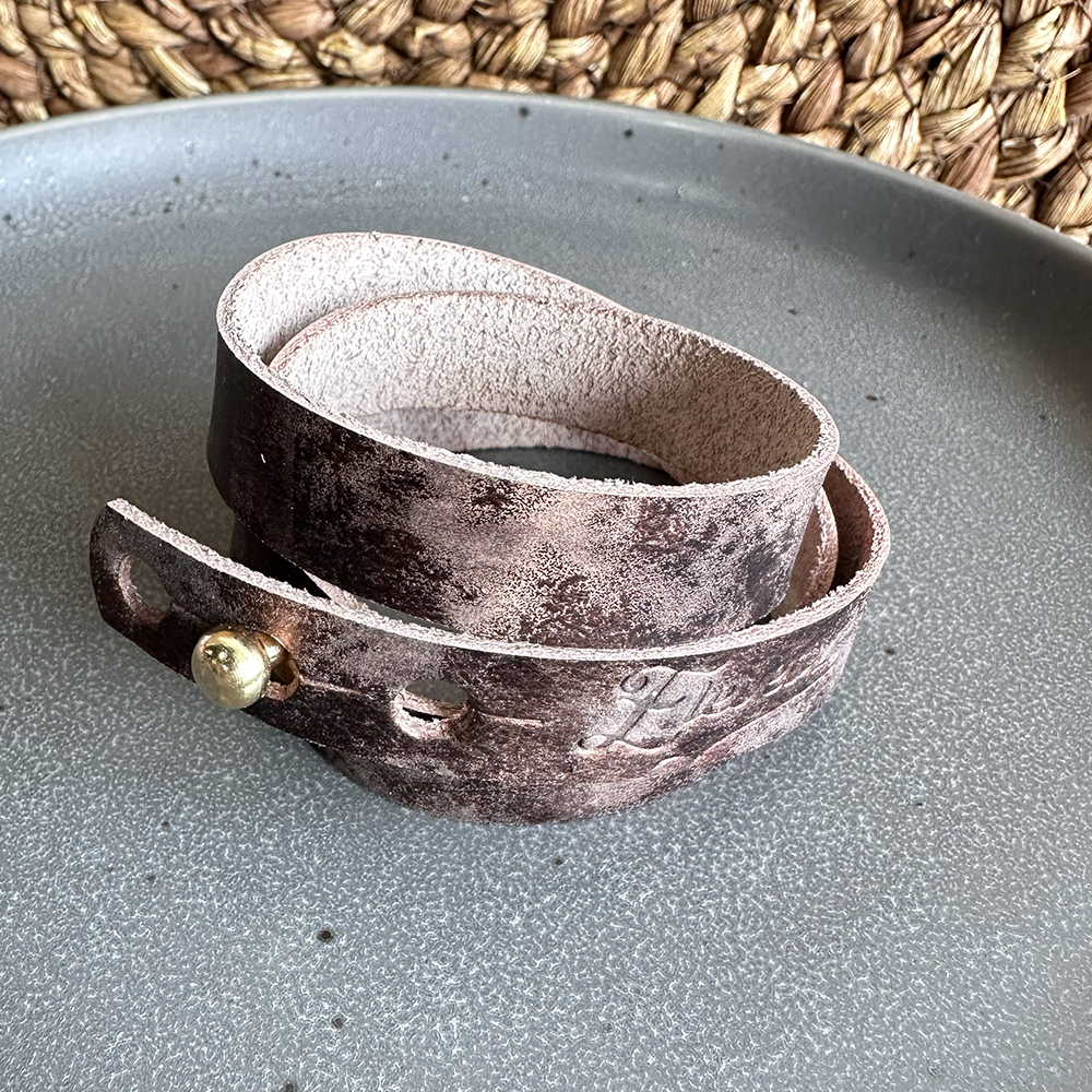 Rustic Bronze Wrap Leather Bracelet - Eleven10Leather and Designs