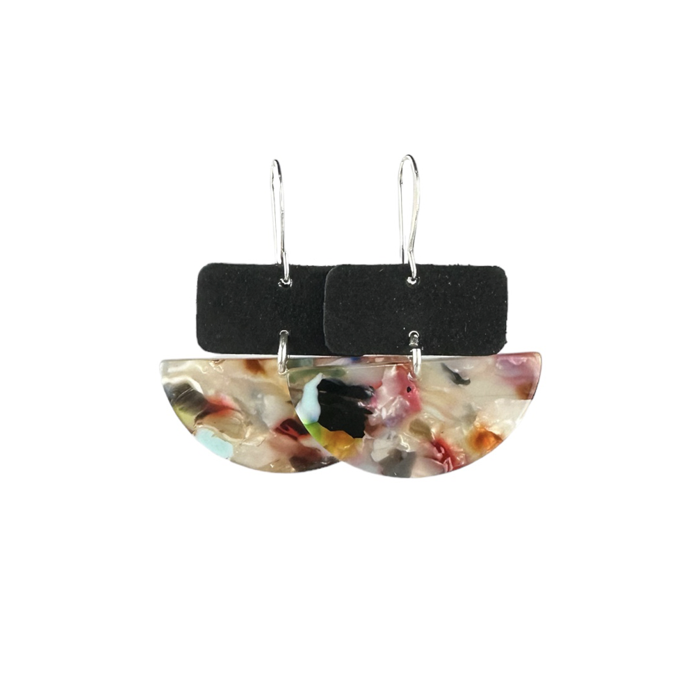 Spring Light Mosaic Sophie Leather Earrings - Eleven10Leather and Designs
