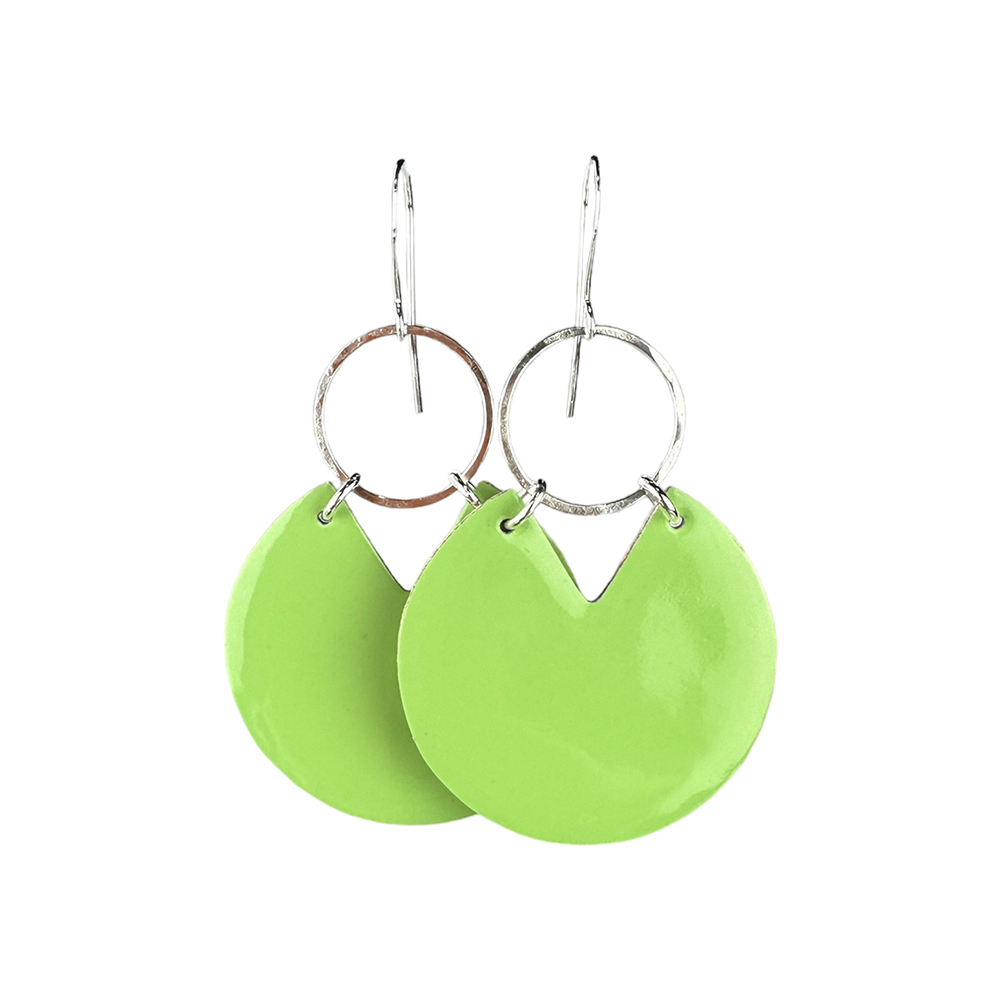 Lime Lacquer Stella Leather Earrings - Eleven10Leather and Designs