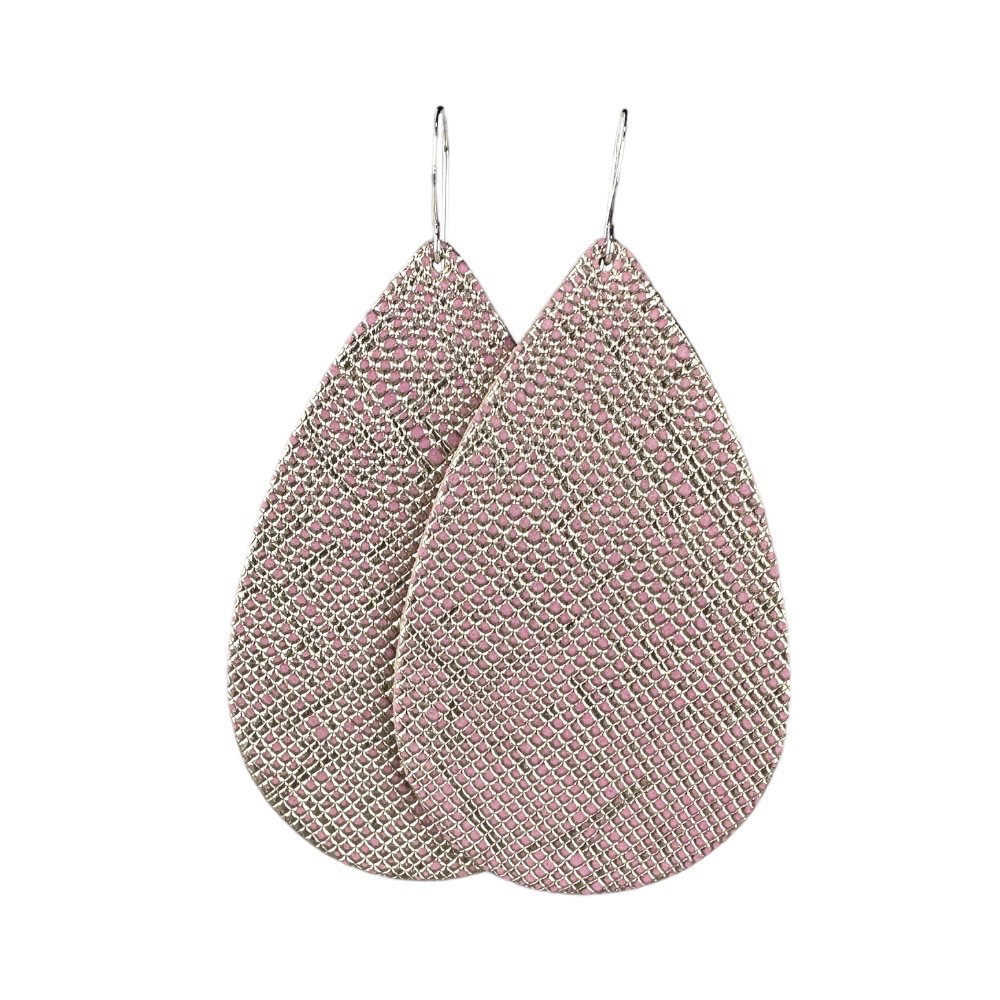 Stone Grey Braided Leather Teardrop Earrings – Whitebirch Handmade Goods