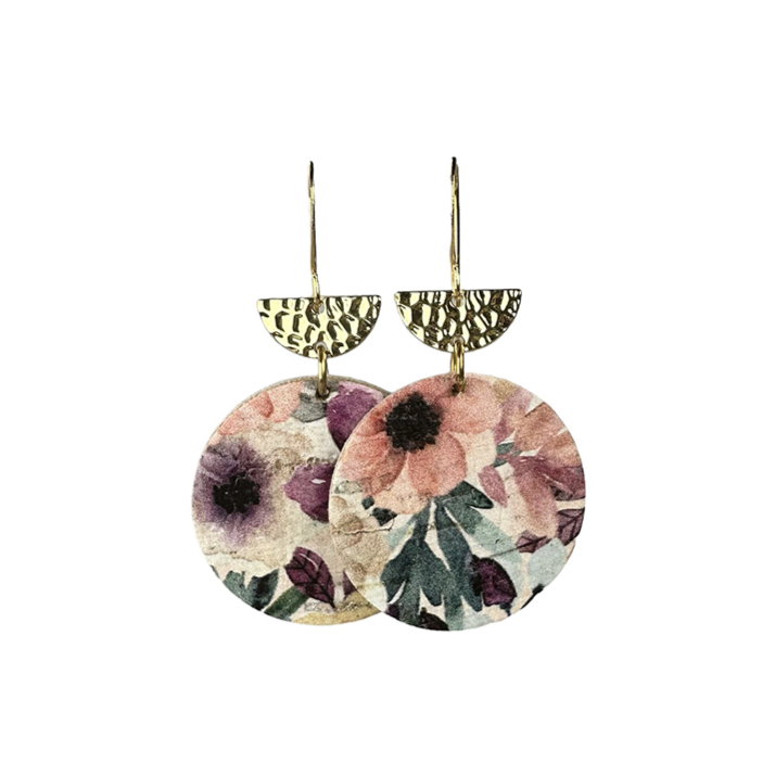 May Flowers Mia Cork Earrings - Eleven10Leather and Designs