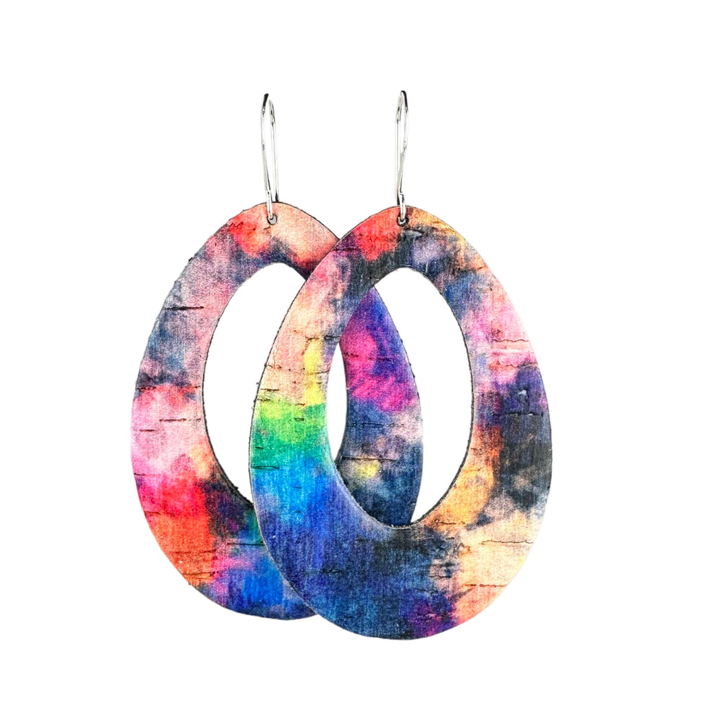 Over the Rainbow Fallon Cork Earrings - Eleven10Leather and Designs