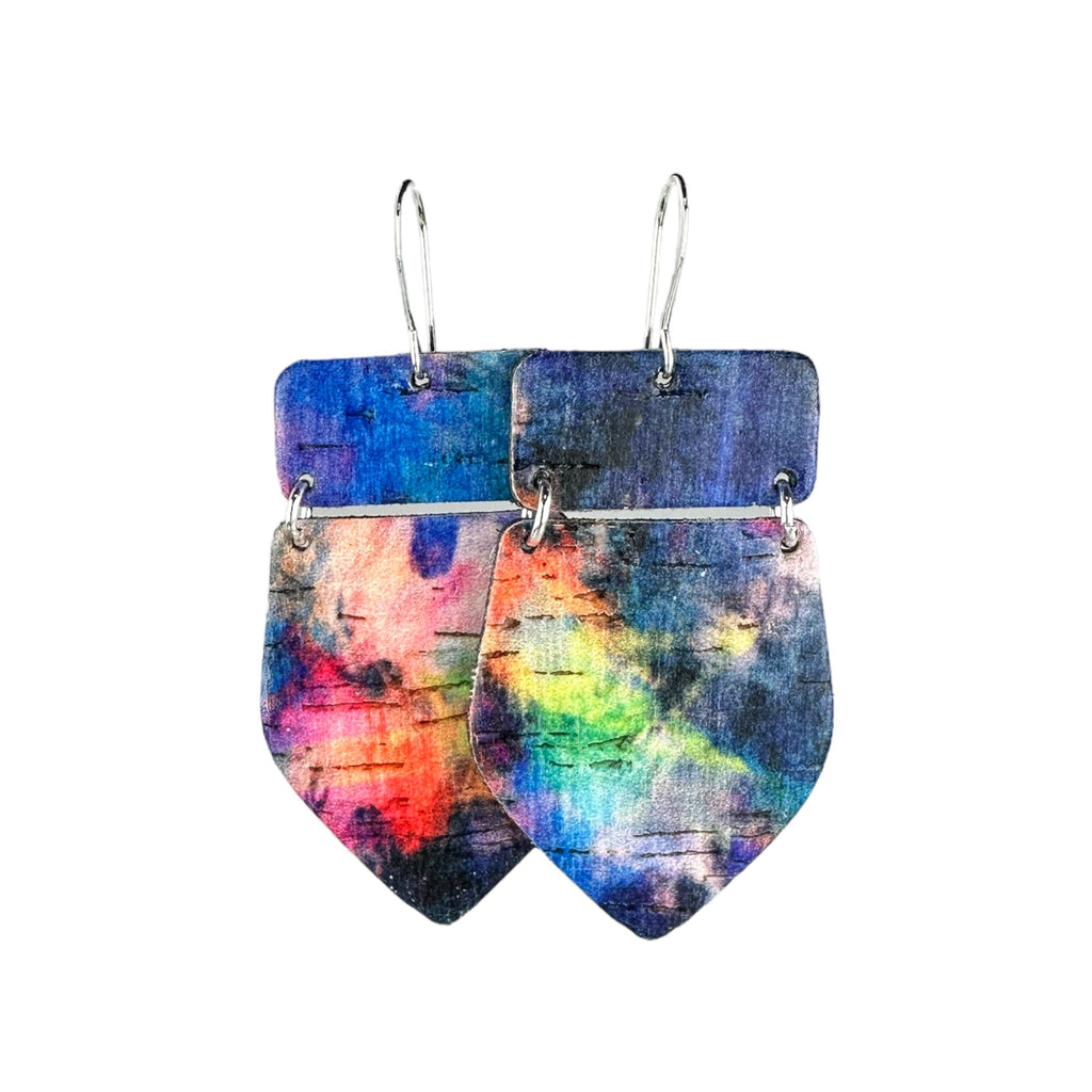 Over the Rainbow Maxi Cork Earrings - Eleven10Leather and Designs