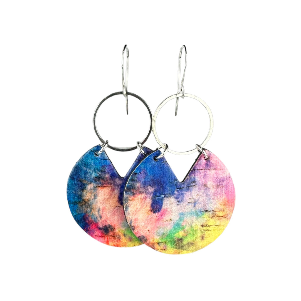 Over the Rainbow Stella Cork Earrings - Eleven10Leather and Designs