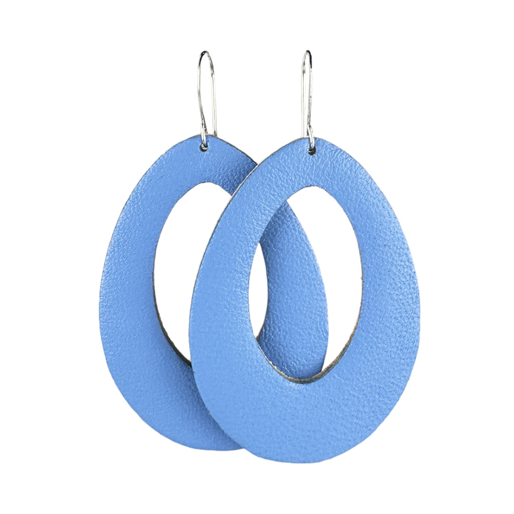 Periwinkle Fallon Leather Earrings - Eleven10Leather and Designs