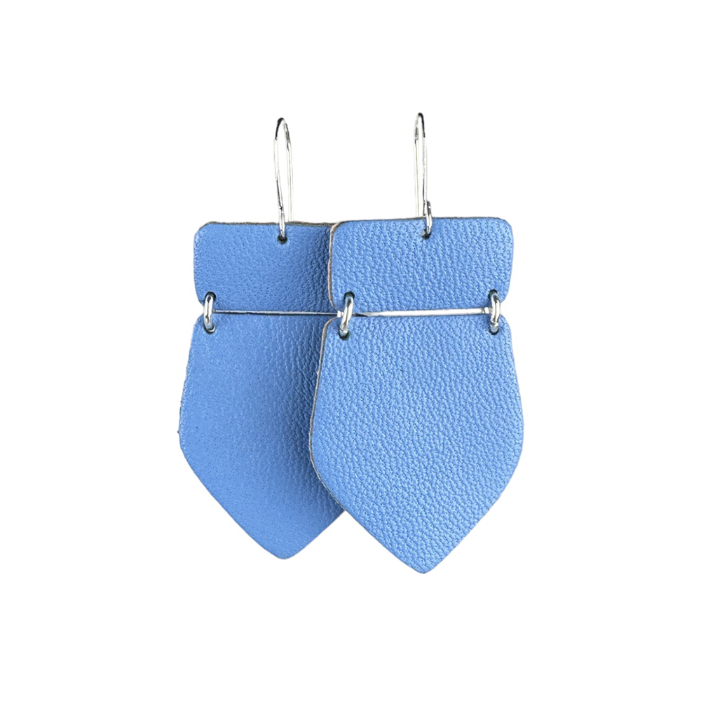Periwinkle Maxi Leather Earrings - Eleven10Leather and Designs