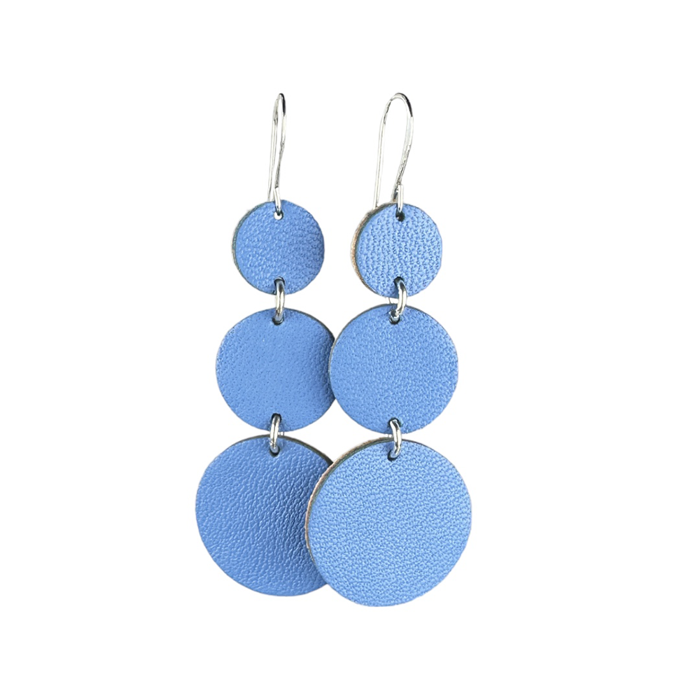Periwinkle Nova Leather Earrings - Eleven10Leather and Designs