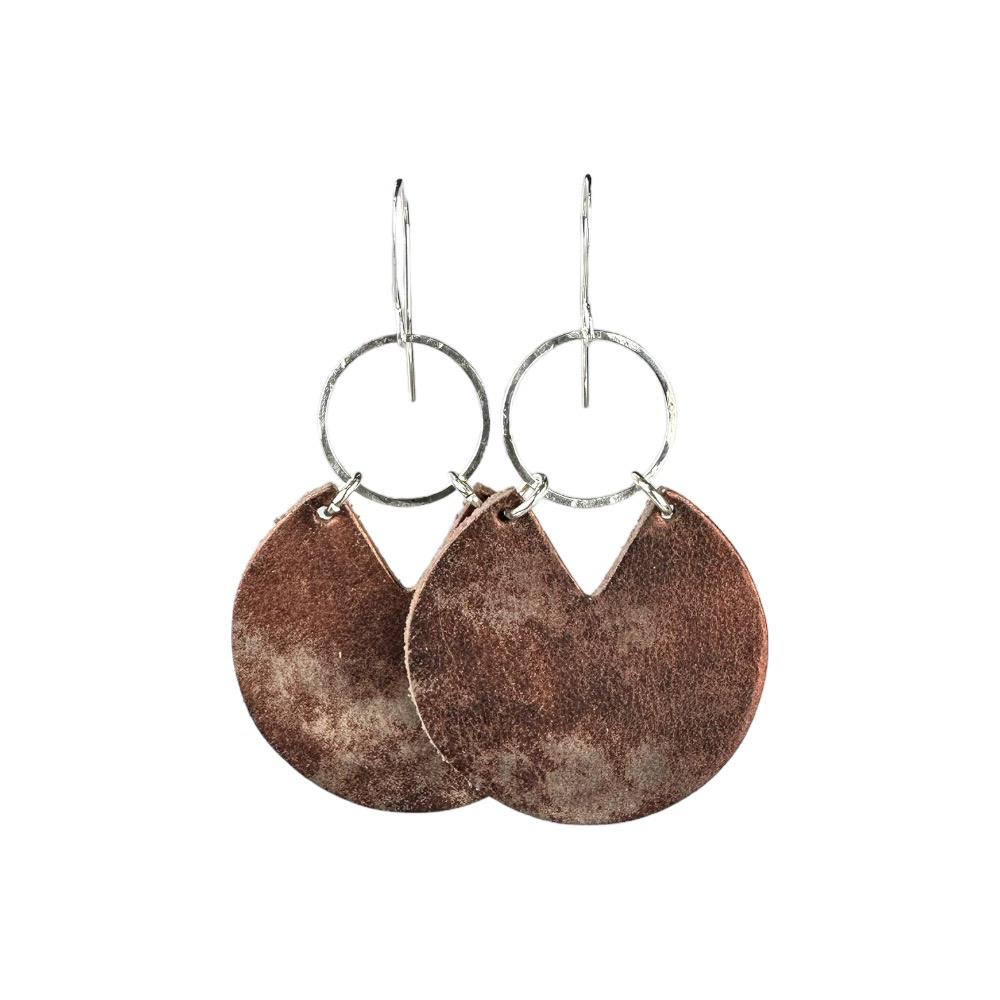 Rustic Bronze Stella Leather Earrings - Eleven10Leather and Designs