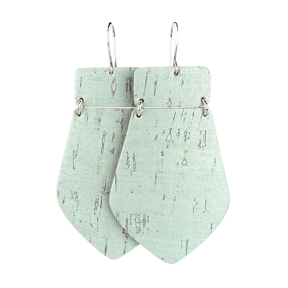 Sea Breeze Maxi Cork Earrings - Eleven10Leather and Designs