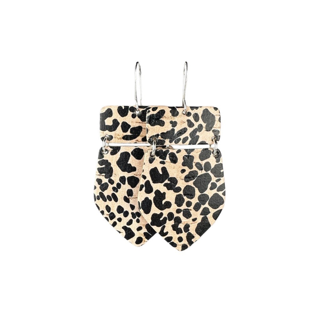 Spotted 2.0 Maxi Cork Earrings - Eleven10Leather and Designs