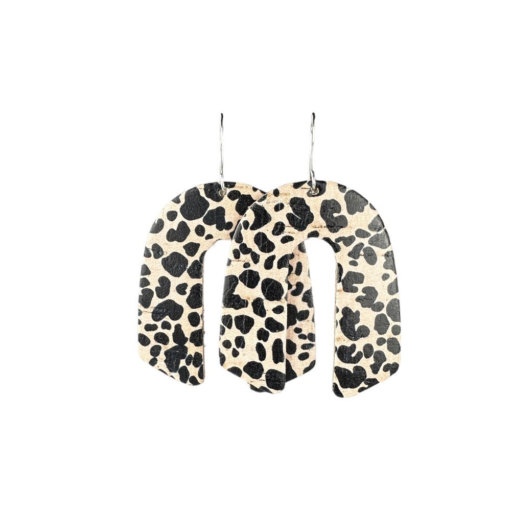 Spotted 2.0 Remi Cork Earrings - Eleven10Leather and Designs