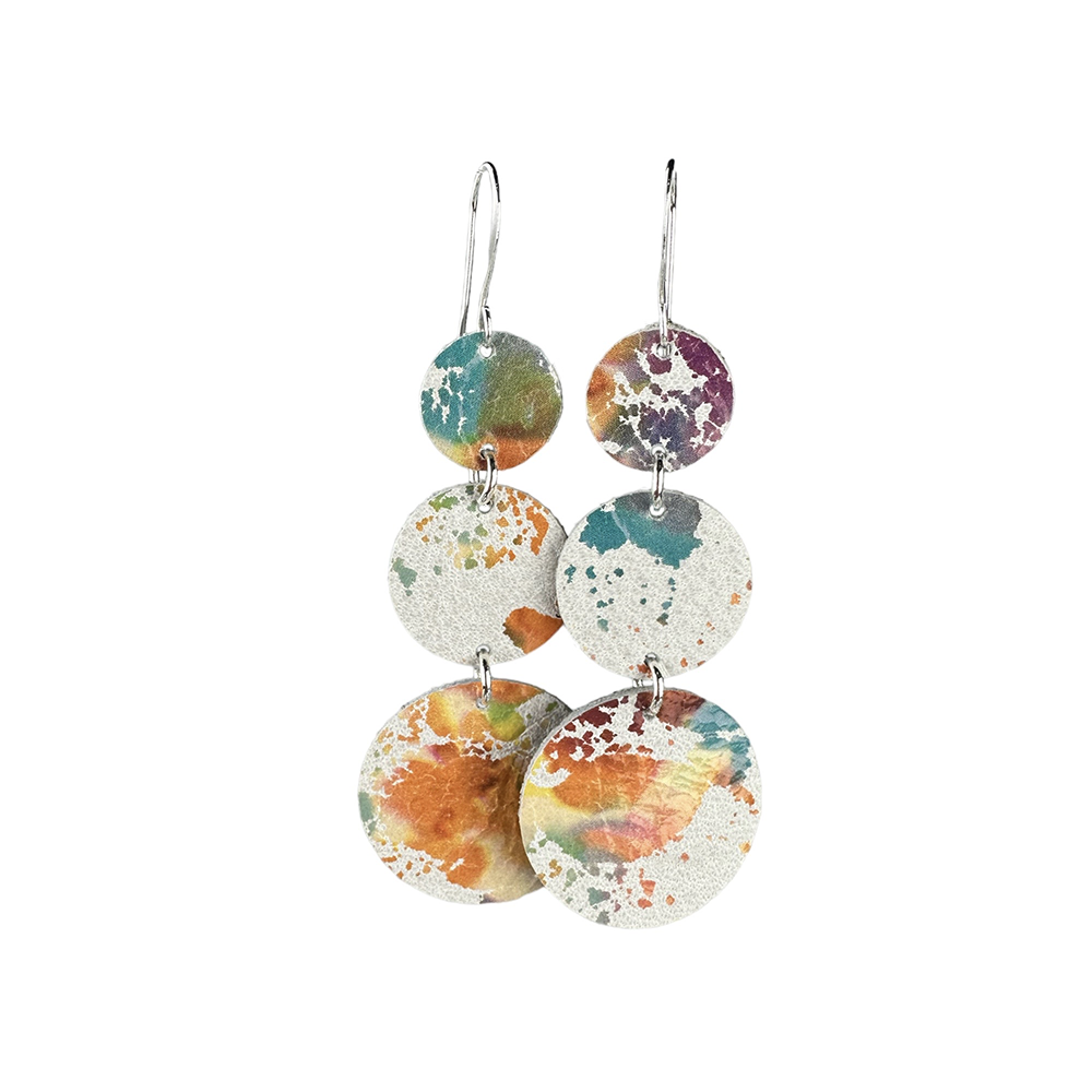 Spring Splash Nova Leather Earrings - Eleven10Leather and Designs