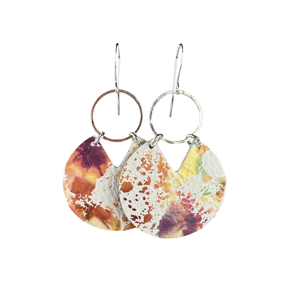 Spring Splash Stella Leather Earrings - Eleven10Leather and Designs