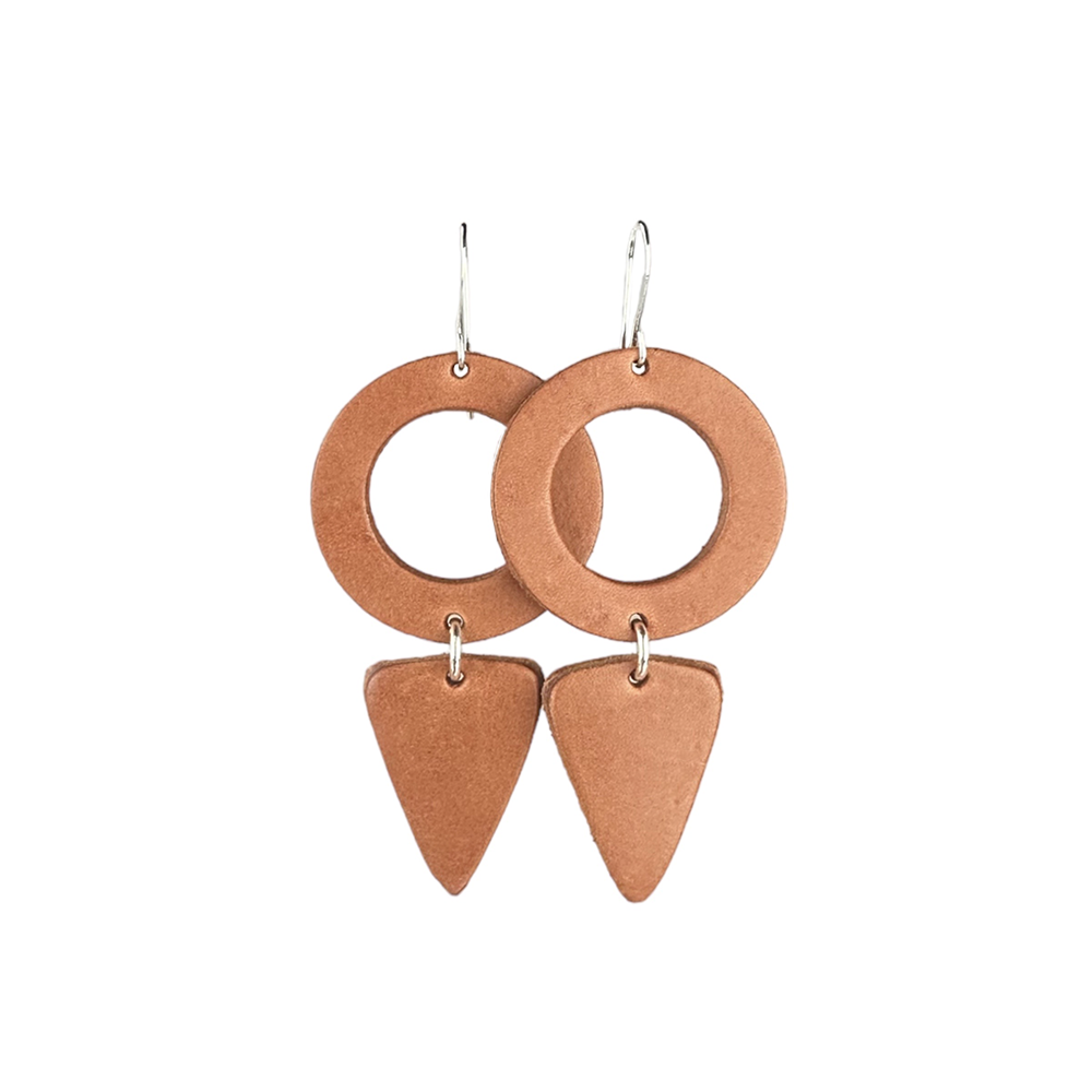 Sun Baked Isla Leather Earrings - Eleven10Leather and Designs
