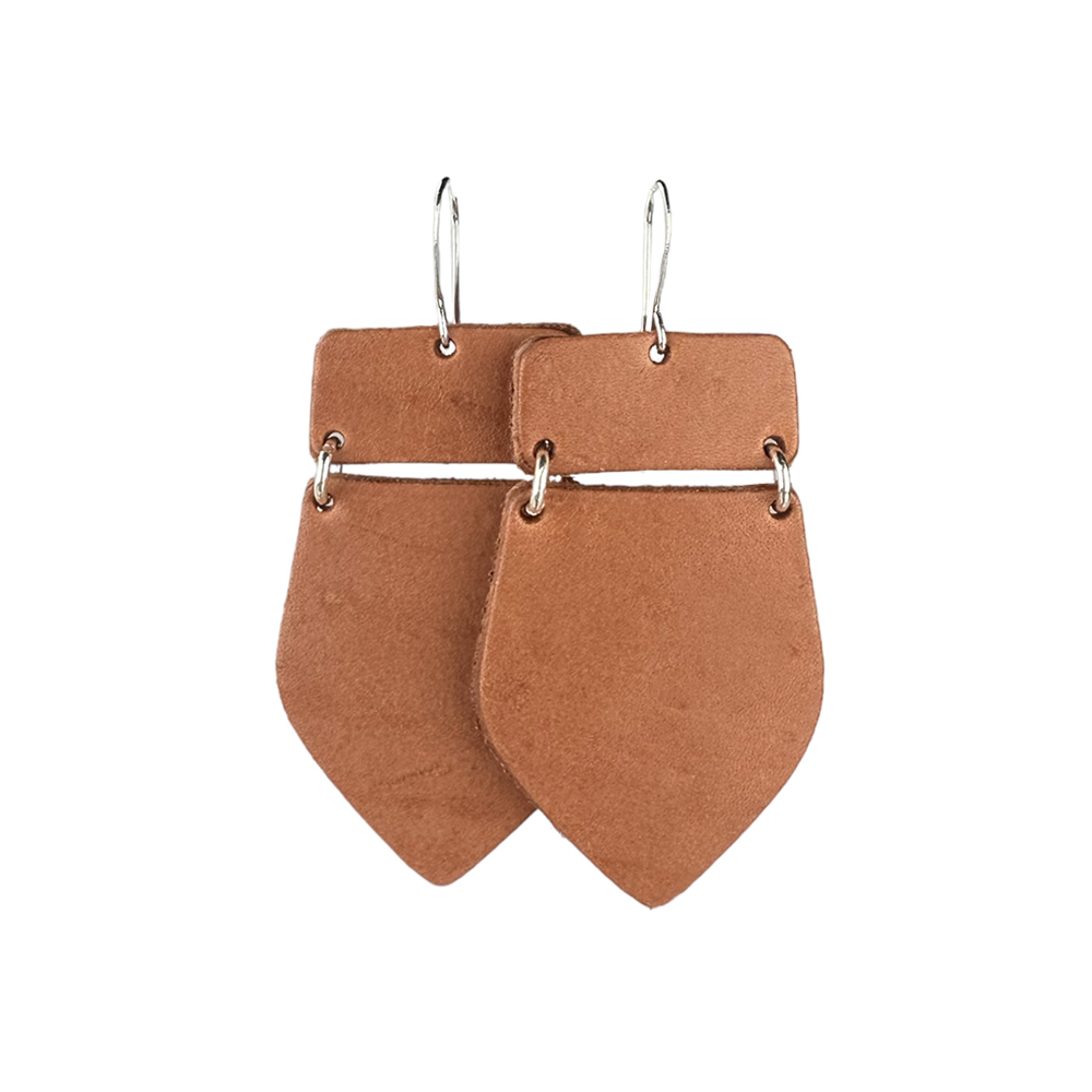 Sun Baked Maxi Leather Earrings - Eleven10Leather and Designs