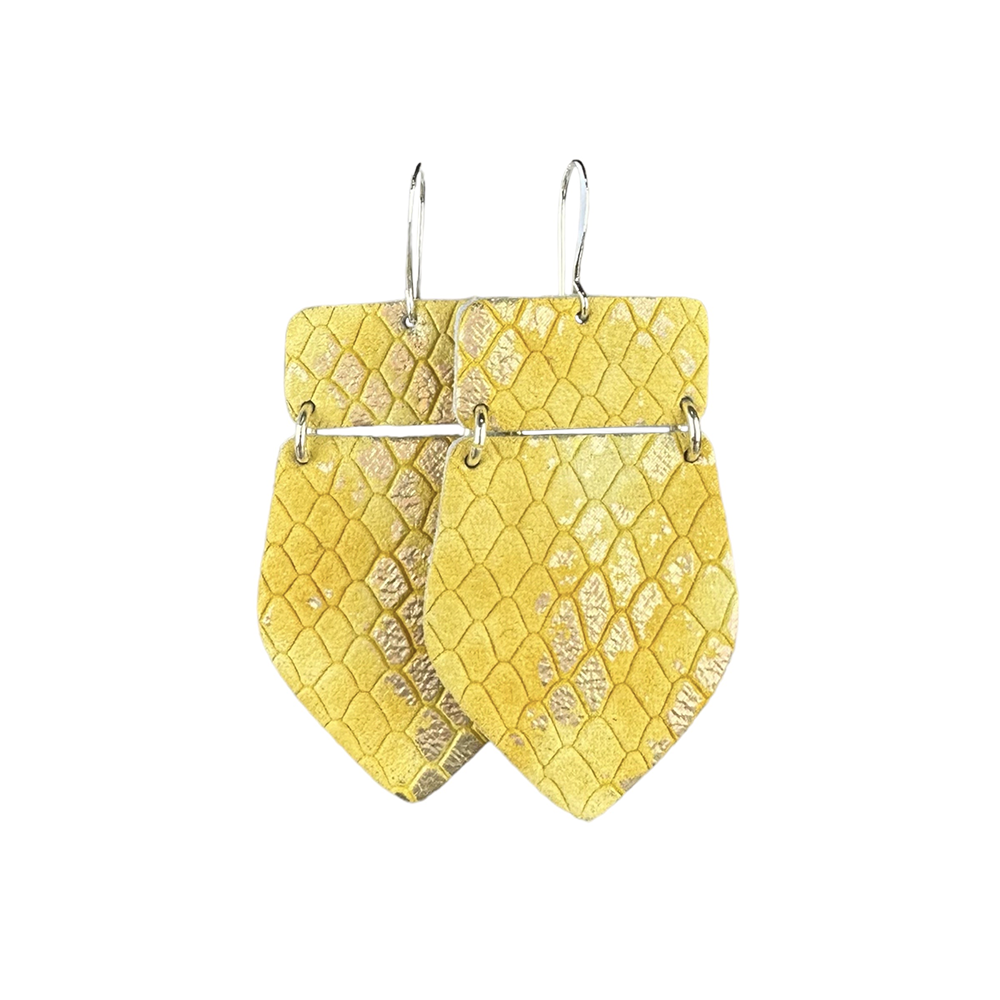 Sunny Snake Maxi  Leather Earrings - Eleven10Leather and Designs