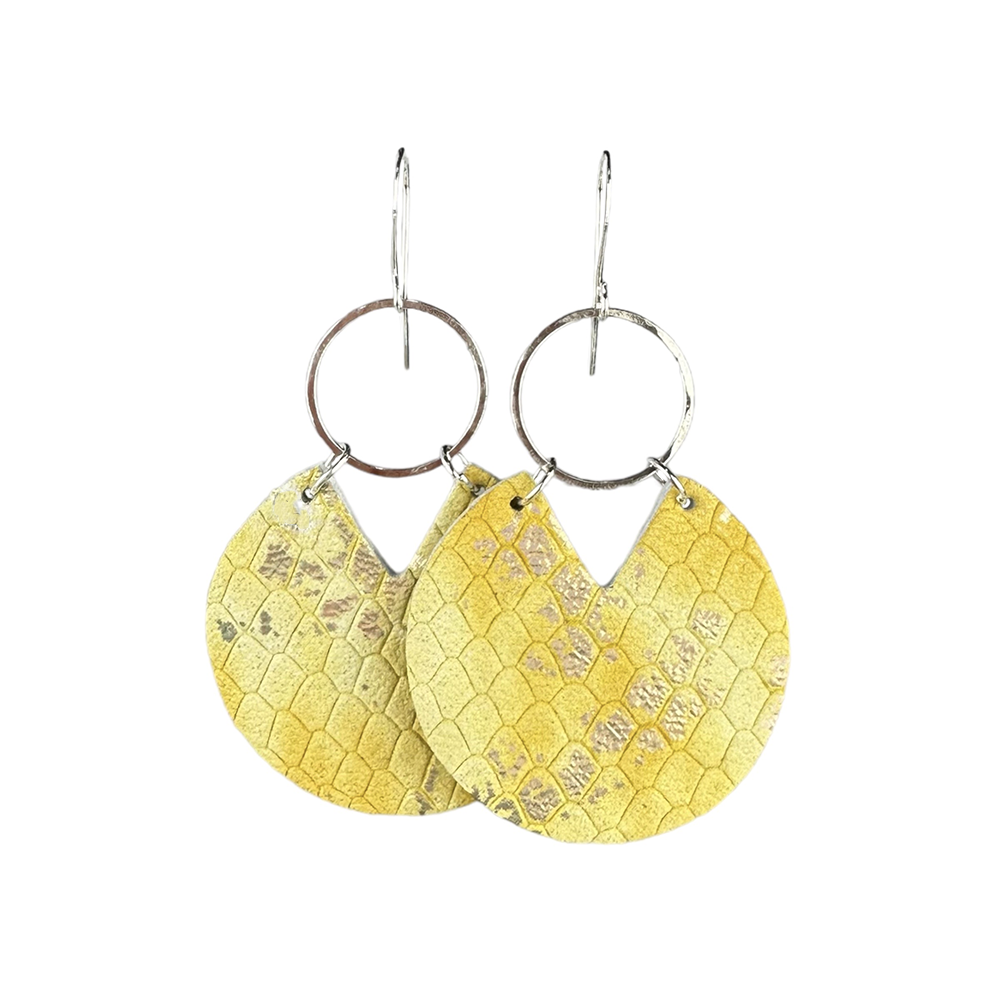 Sunny Snake Stella Leather Earrings - Eleven10Leather and Designs