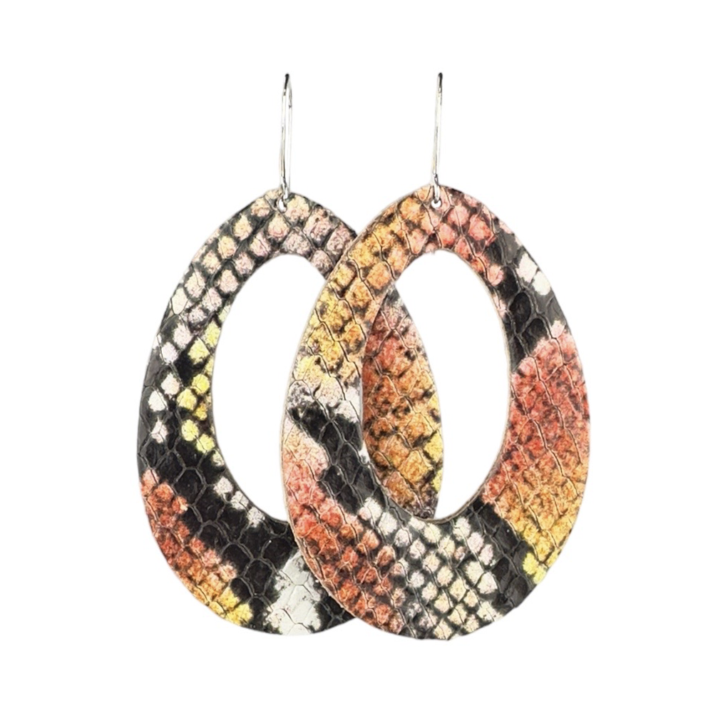 Sunset Serpent Fallon Leather Earrings - Eleven10Leather and Designs