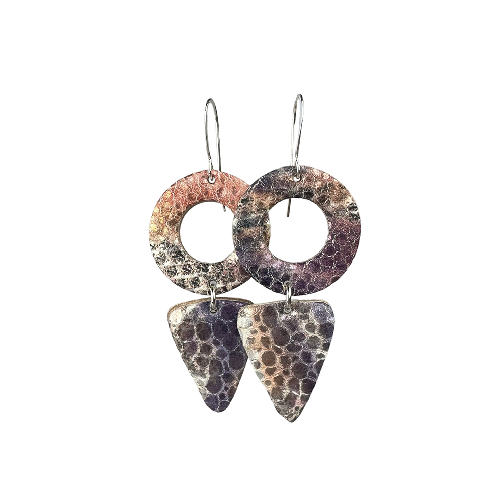Tropical Stingray Isla Leather Earrings - Eleven10Leather and Designs