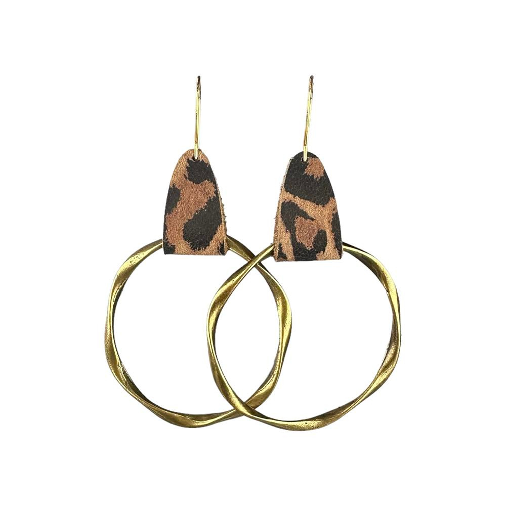 Twisted Bronze Hoops - Eleven10Leather and Designs