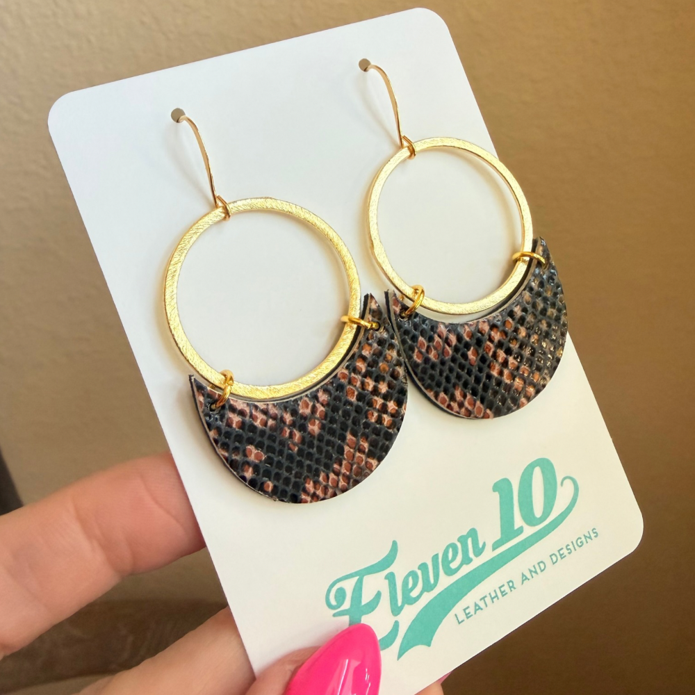 Bedrock Luna Leather Earrings