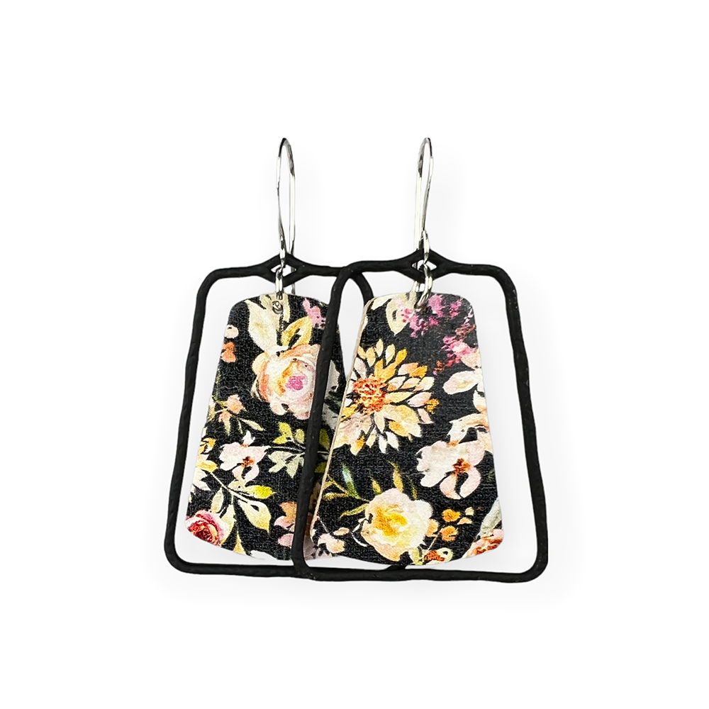 Floral Harvest Belle Cork Earrings - Eleven10Leather and Designs