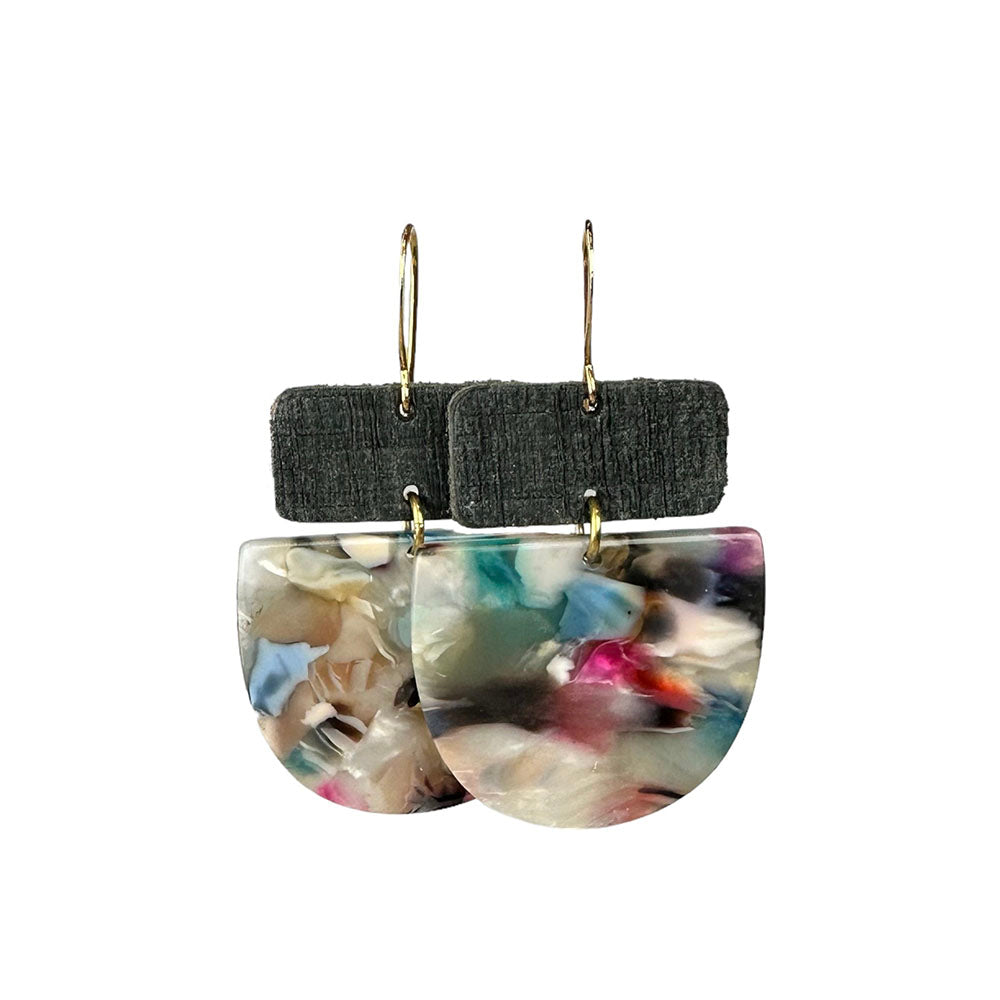 Light Mosaic Sophie Leather Earrings - Eleven10Leather and Designs
