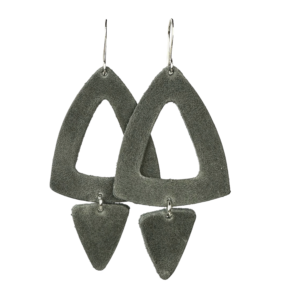 Peppercorn Roxanne Leather  Earrings - Eleven10Leather and Designs
