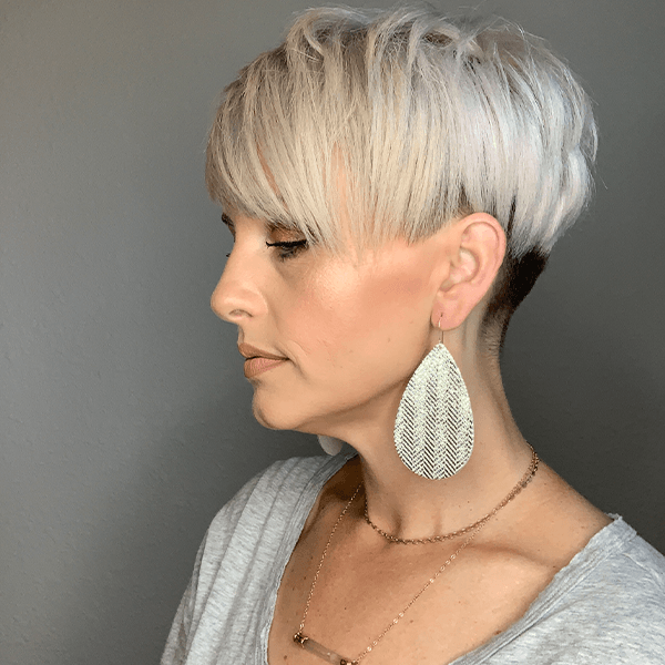 Silver Herringbone Leather Teardrop Earrings - Eleven10Leather and Designs