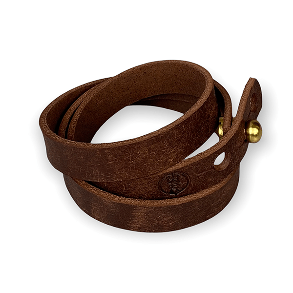 Tobacco Wrap Leather Bracelet - Eleven10Leather and Designs